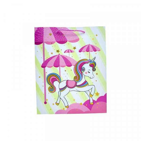Papírtasak unikornis 18*23*10cm. 4 féle