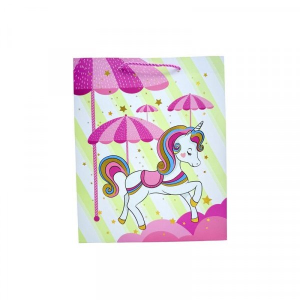 Papírtasak unikornis 18*23*10cm. 4 féle