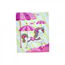 Papírtasak unikornis 18*23*10cm. 4 féle Díszcsomagoló, dísztasak Nincs