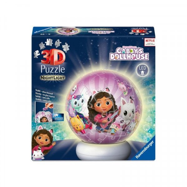 Puzzle 3D - Gabi babaháza éjjeli fény