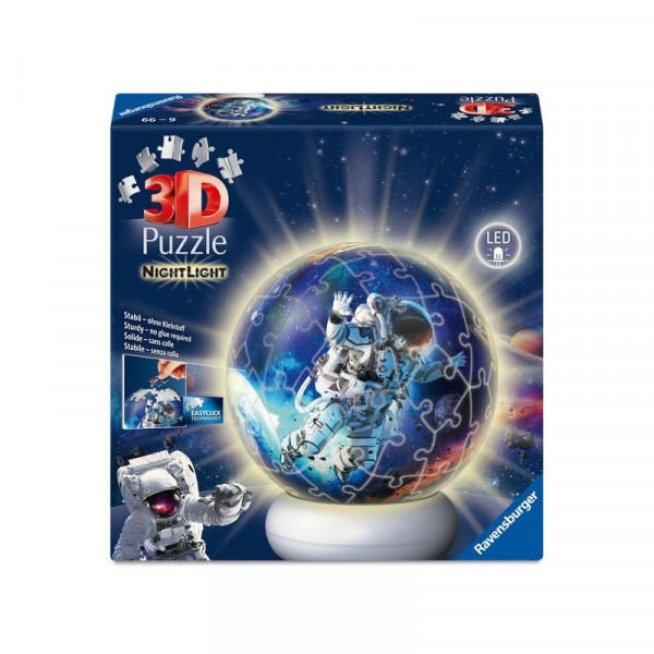 Puzzle 3D - Árhajósok az űrben éjjeli fény