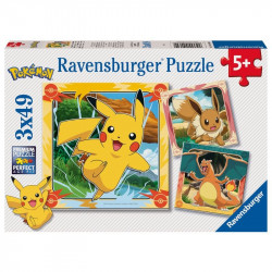 Puzzle 3x49 db - Pokémon 100-499 darabos puzzle Ravensburger