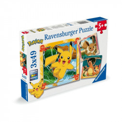 Puzzle 3x49 db - Pokémon 100-499 darabos puzzle Ravensburger