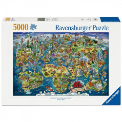 Puzzle 5000 db - Világtérkép 3000+ darabos puzzle Ravensburger