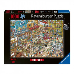Puzzle 1000 db - Western filmforgatás 1000-2999 darabos puzzle Ravensburger