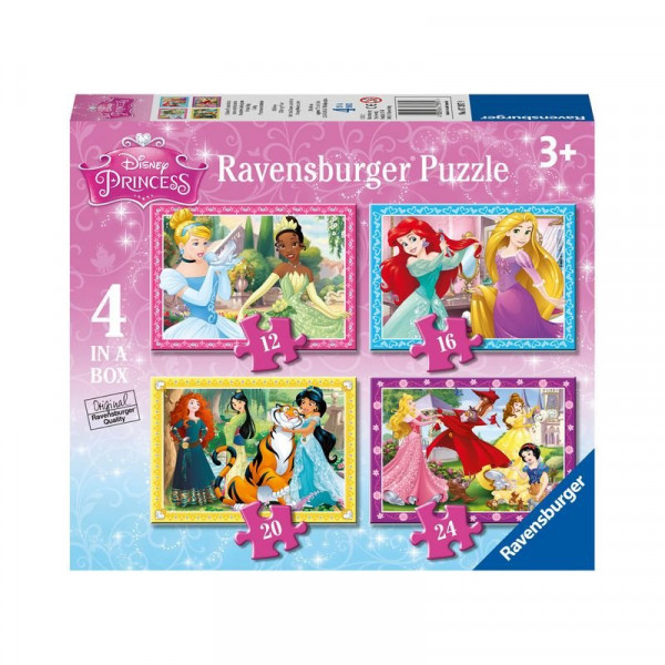 Puzzle 4in1 - Disney Hercegnők