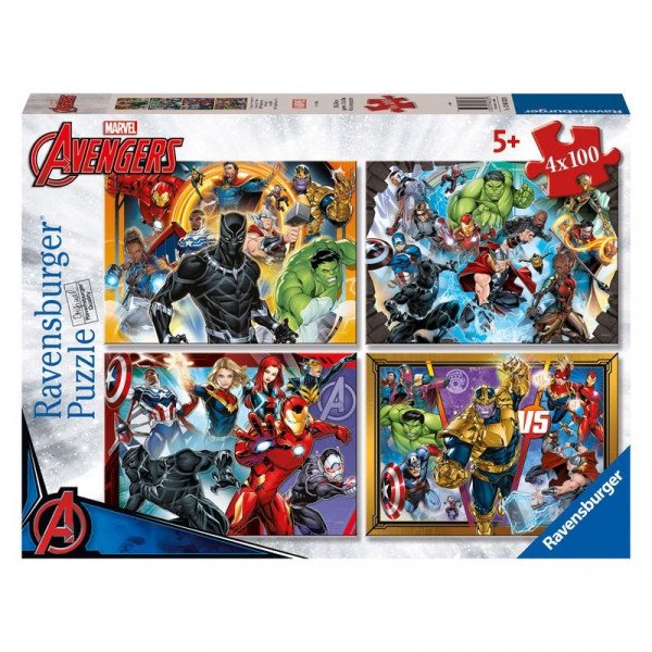 Puzzle 4x100 db - Avangers