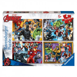 Puzzle 4x100 db - Avangers 100-499 darabos puzzle Ravensburger