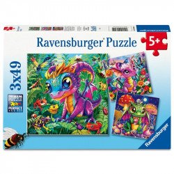 Puzzle 3x49 db - Bébisárkányok 100-499 darabos puzzle Ravensburger