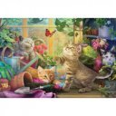 Puzzle 200 db - Huncut macskák