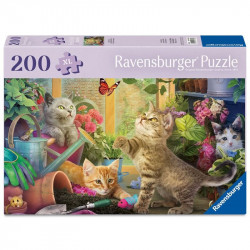 Puzzle 200 db - Huncut macskák 100-499 darabos puzzle Ravensburger