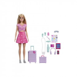 Barbie utazásra fel! Baba, babakocsi Mattel