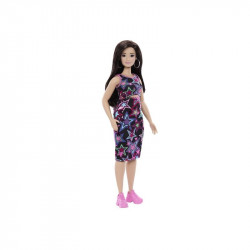 Barbie fashionista barátnők pink ruhában Baba, babakocsi Mattel