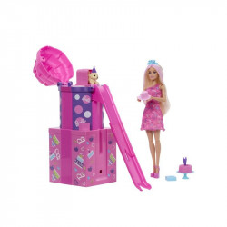 Barbie party reveal meglepetés szett csúszdával