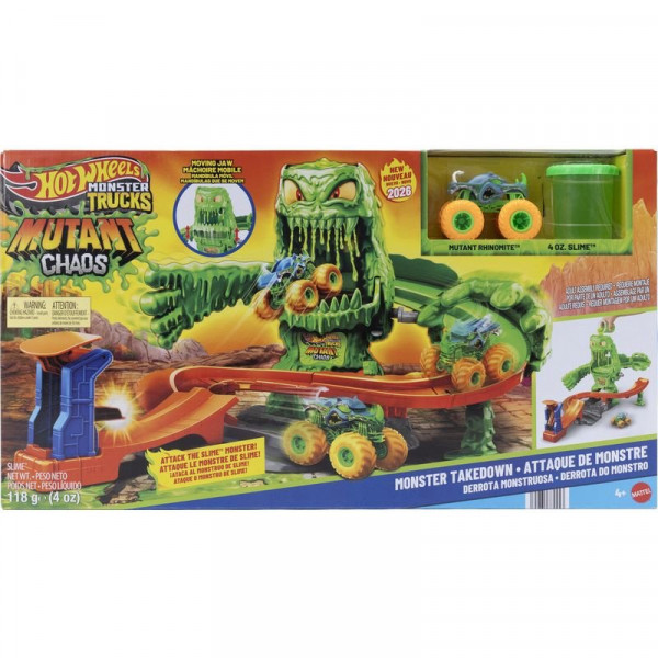 Hot Wheels Monster Trucks slimeszörny káosz pályaszett