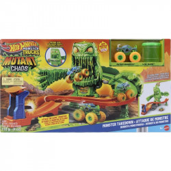 Hot Wheels Monster Trucks slimeszörny káosz pályaszett Autópálya, parkolóház Hot Wheels