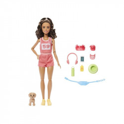 Barbie feltöltődés - futó Barbie baba kiegészítőkkel Baba, babakocsi Mattel