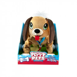 Peppy Pets - Barna sétáló kutyus Funkciós plüss
