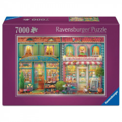 Puzzle 7000 db - Könyvesbolt és pékség 3000+ darabos puzzle Ravensburger