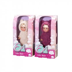 Évi baba Teddy ruhában 2 féle Baba, babakocsi Steffi Love
