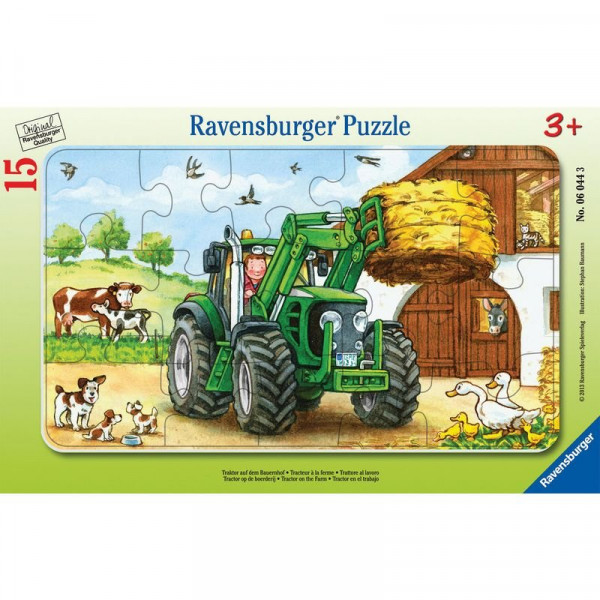 Puzzle 15 db - Traktor a framon