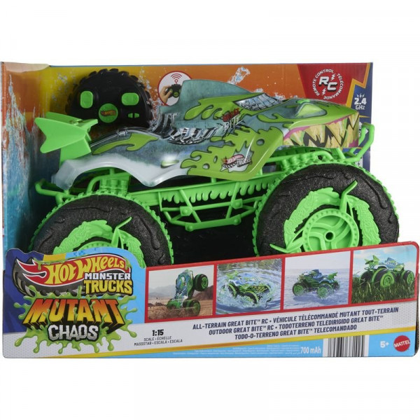 Hot Wheels Monster Trucks távirányítós kétéltű great bite