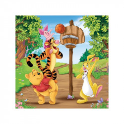 Puzzle 3x49 db - Micimackó sportos napja