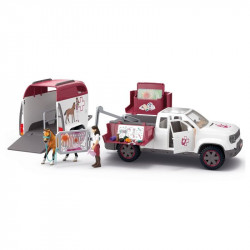 Schleich Horse Club Mobil Állatorvos Pótkocsival Gyűjthető Schleich