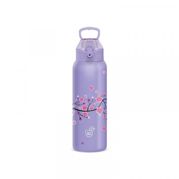 Ars Una duplafalú fémkulacs 3D-700ml Snow Flower-purple