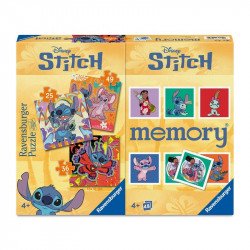 Stitch puzzle+memória Memória Ravensburger