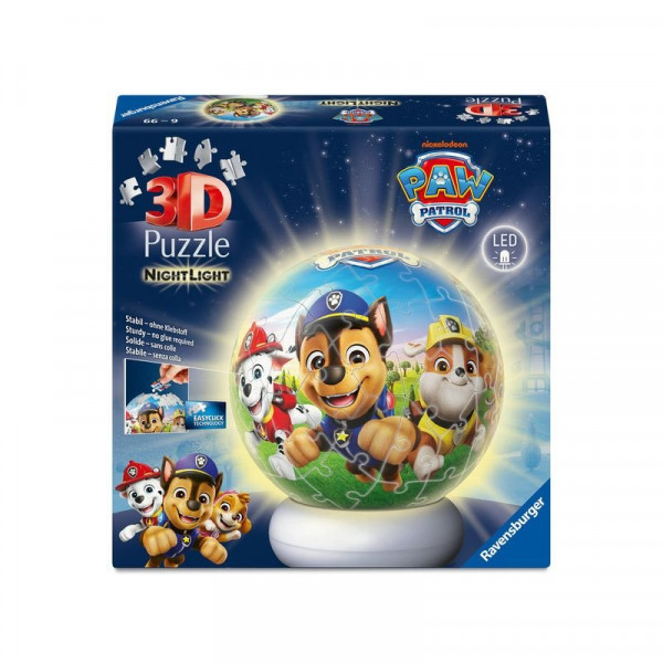 Puzzleball 3D 73 db - Mancs Őrjárat éjjeli fény
