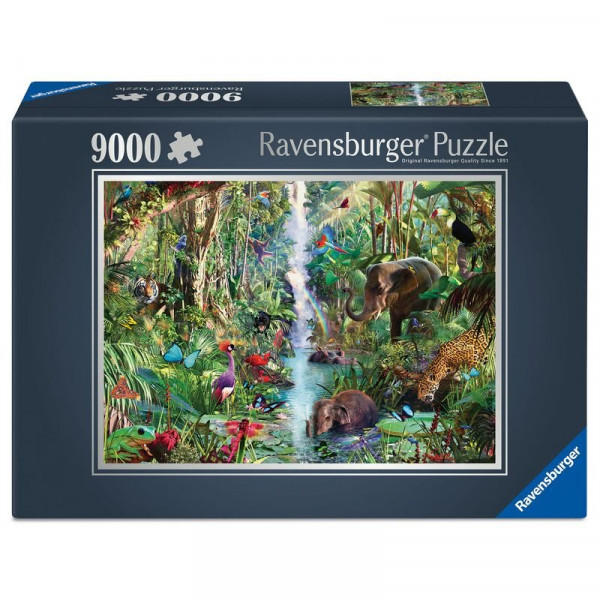 Puzzle 9000 db - Dzsungel állatok