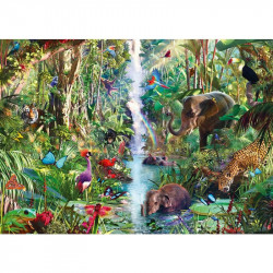 Puzzle 9000 db - Dzsungel állatok
