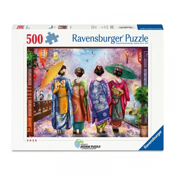 Puzzle 500 db - Séta a virágzásban