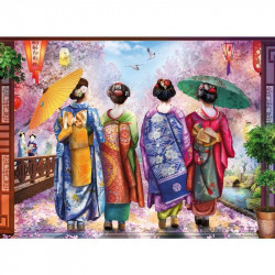 Puzzle 500 db - Séta a virágzásban