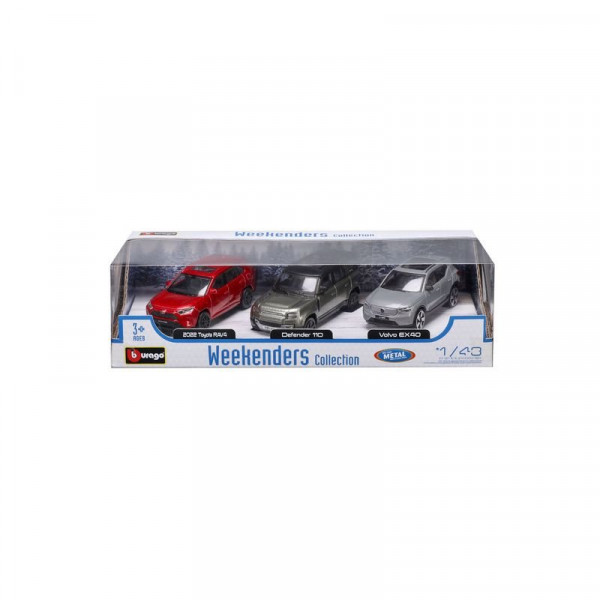 Bburago 1/43 családi autó kollekció 3 db/csomag