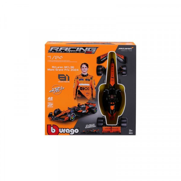 Bburago 1/24 F1 KIT versenyautó pilótával - McLaren/Piastri