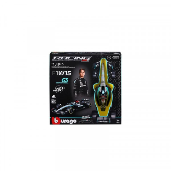 Bburago 1/24 F1 KIT versenyautó pilótával - Mercedes/Russel
