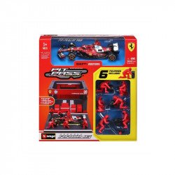 Bburago 1/43 F1 versenyautó - Ferrari SF-25 Pit/Leclerc Autó, jármű Bburago