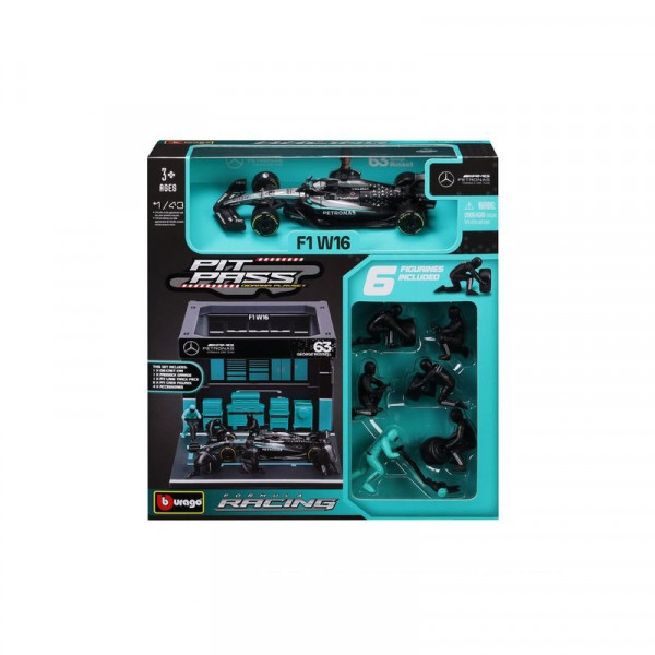 Bburago 1/43 F1 versenyautó - MB AMG W16 Pit/Russel