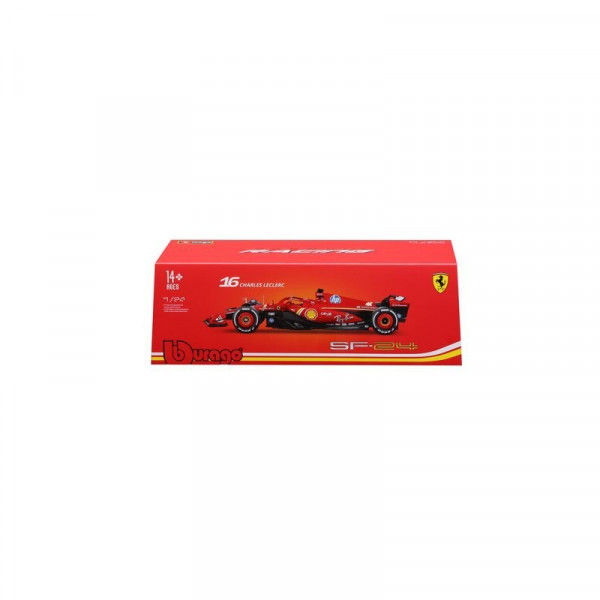 Bburago 1/24 F1 versenyautó - Ferraeri SF24/Leclerc sisakkal