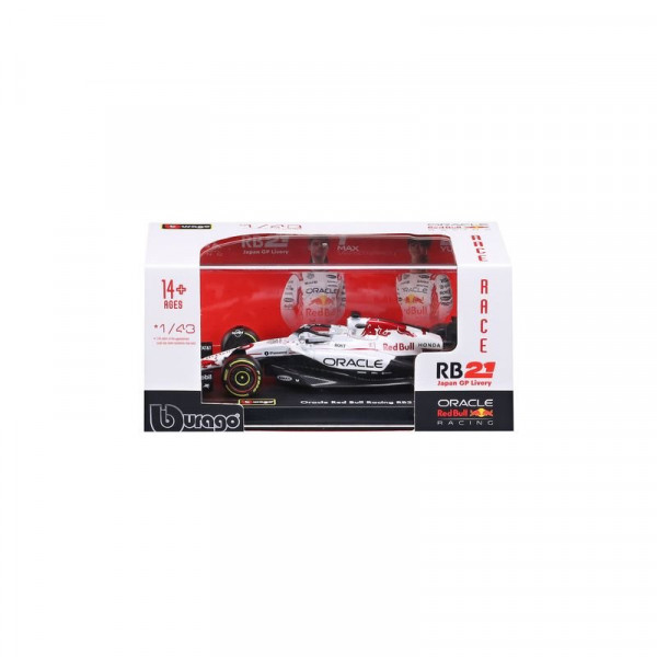 Bburago 1/43 F1 versenyautó - Red Bull RB21 Japan Livery/Verstappen