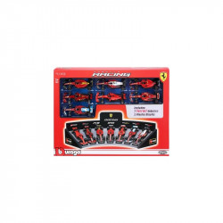 Bburago 1/43 F1 versenyautó  - Ferrari F1 - 7 db-os demo állvány Autó, jármű Bburago