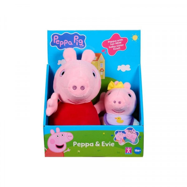 Peppa Malac: Peppa és babamalac plüssfigura szett