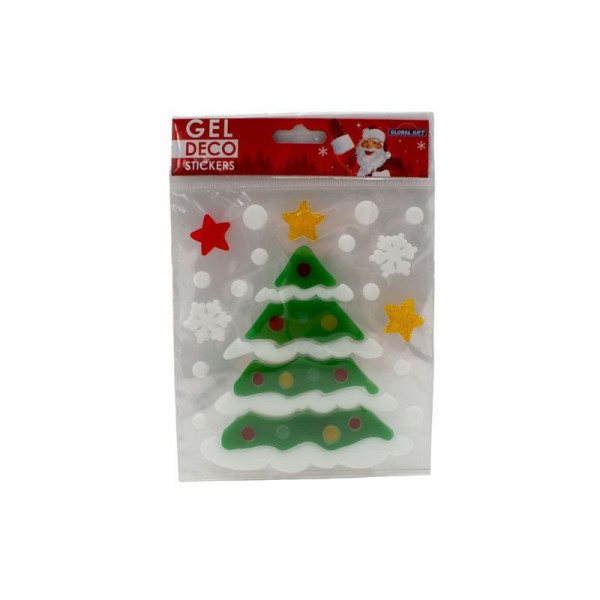 Karácsonyi Gel Deco matrica 15x15, többféle