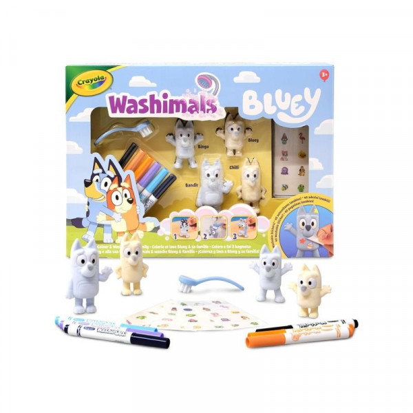 Crayola Washimals matrica kérszlet Bluey