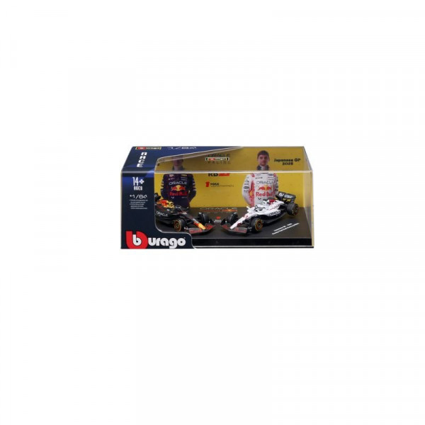 Bburago 1/64 F1 versenyautó - Oracle Red Bull Racing F1 2 db-os/Verstappen
