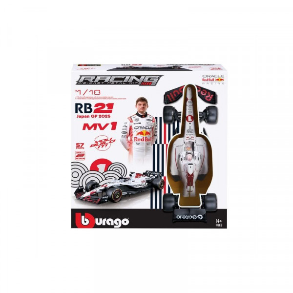 Bburago 1/18 F1 KIT - Red Bull Racing RB21/Verstappen sisakkal
